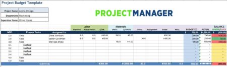 Project Budget Template for Excel (Free Download) - ProjectManager