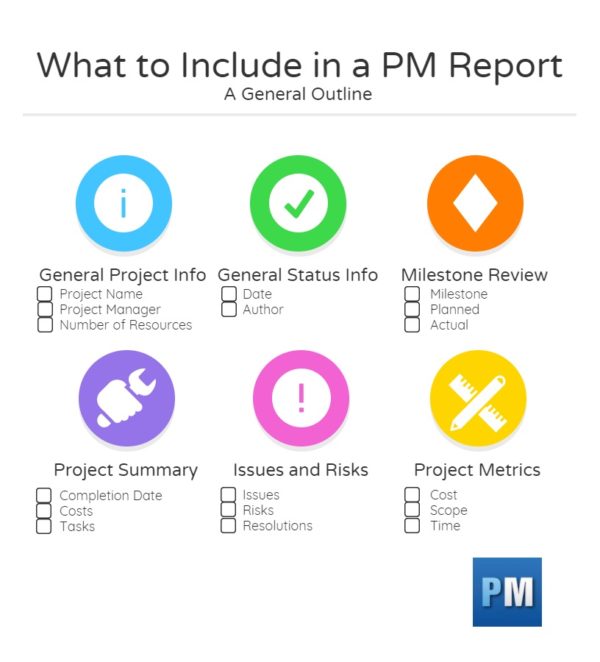 what you want to put in your pm status report