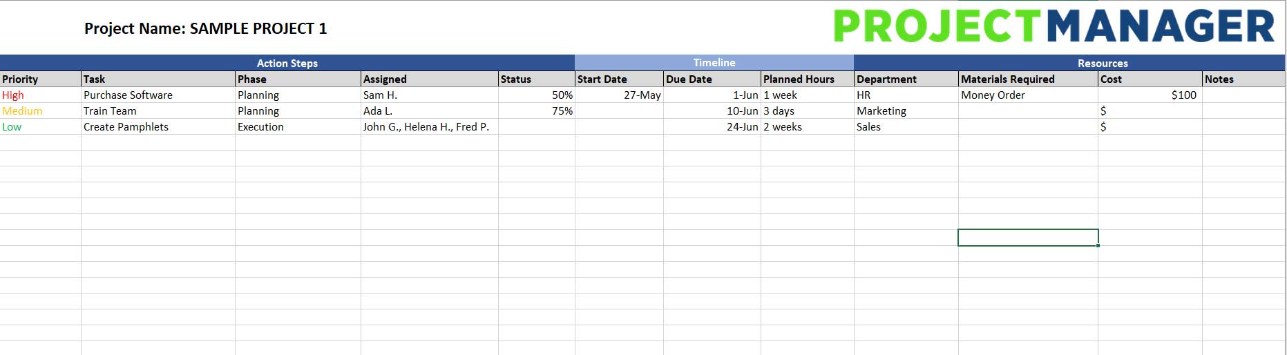  Action Plan Format Excel IMAGESEE