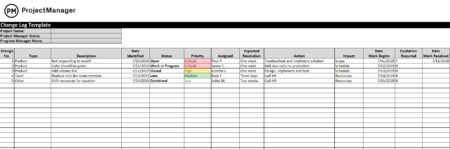 Change Log Template (Free Excel Download) - ProjectManager