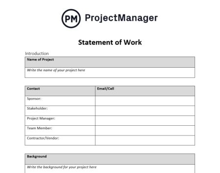 Statement of work template