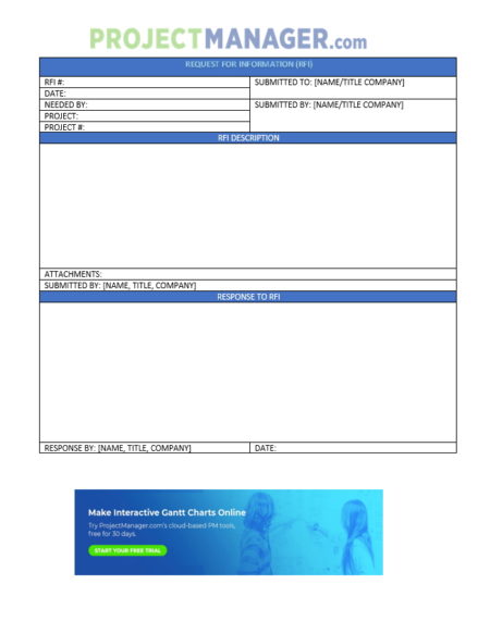 Request for Information (RFI) Template Free Word Download