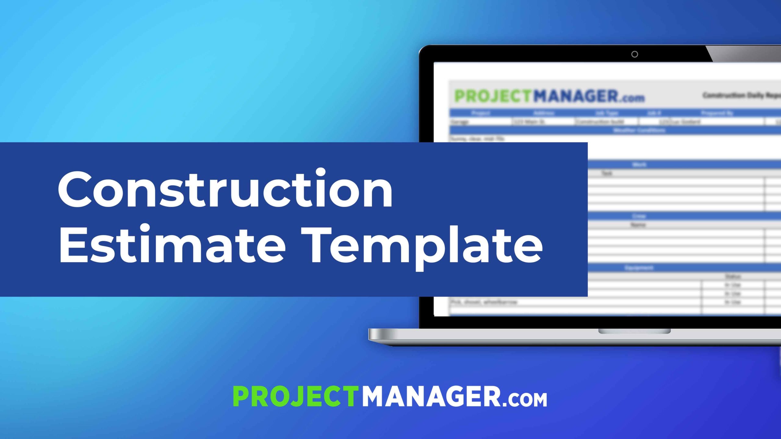 Construction Estimate Template for Excel (Free Download)