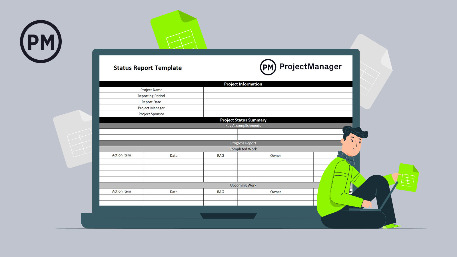 project status report excel template