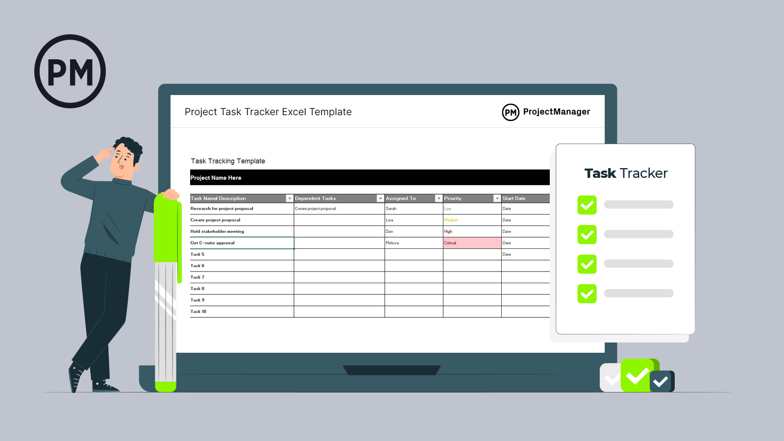 Project Task Excel Template - Download