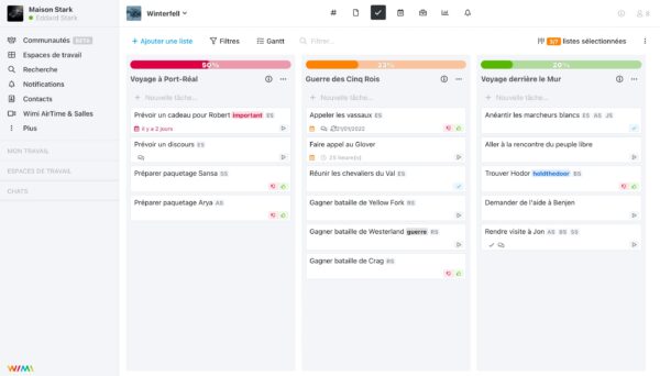 Wimi, a task management tool