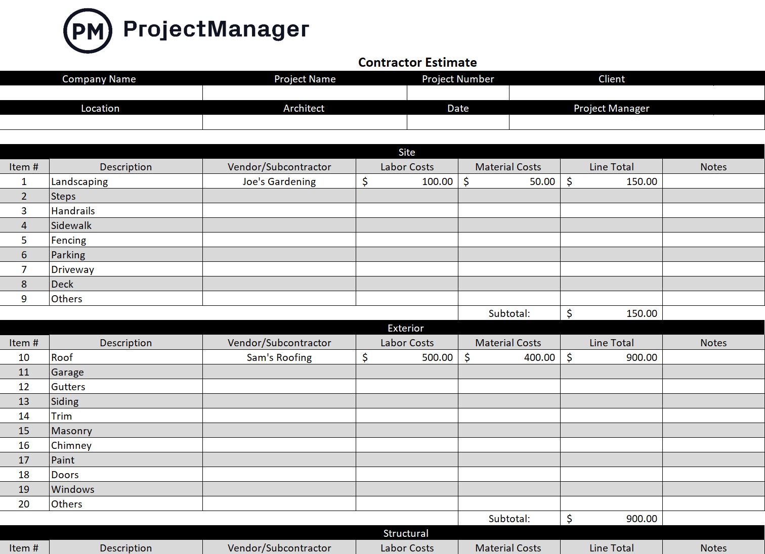 construction schedule template excel free