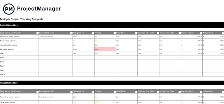 15 Excel Spreadsheet Templates for Tracking Tasks, Costs and Time