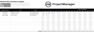 Weekly Work Schedule Template for Excel — ProjectManager