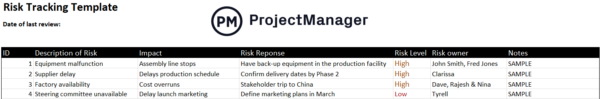 risk register exampleFree risk tracking template Download now