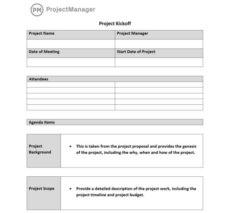 How to Create a Kickoff Meeting Agenda - ProjectManager.com