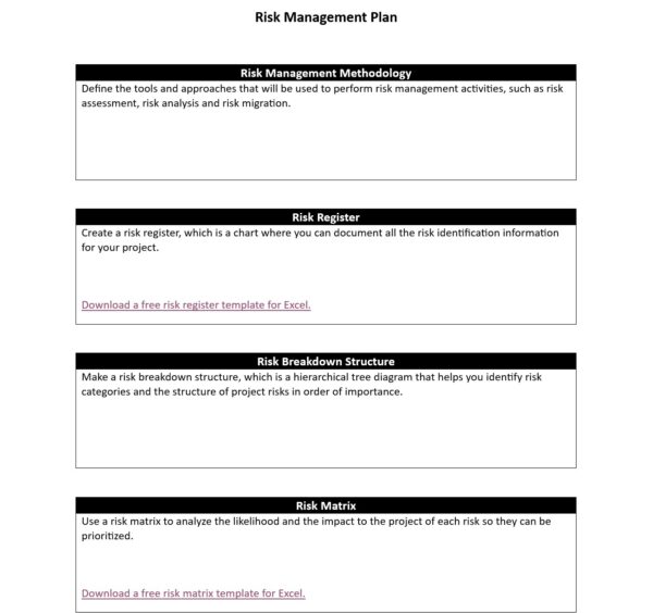 how to write a risk management report