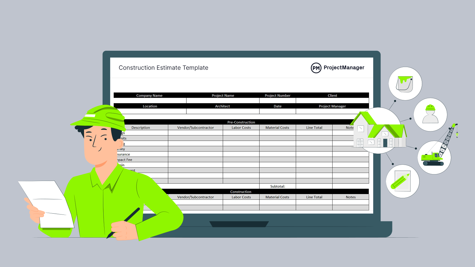Construction Estimate Template for Excel (Free Download)