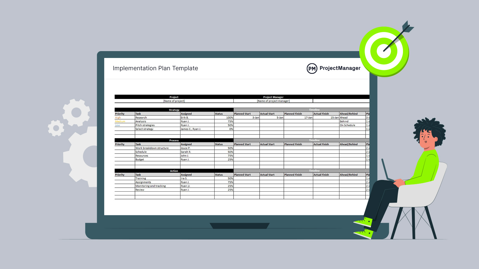 project implementation plan template excel