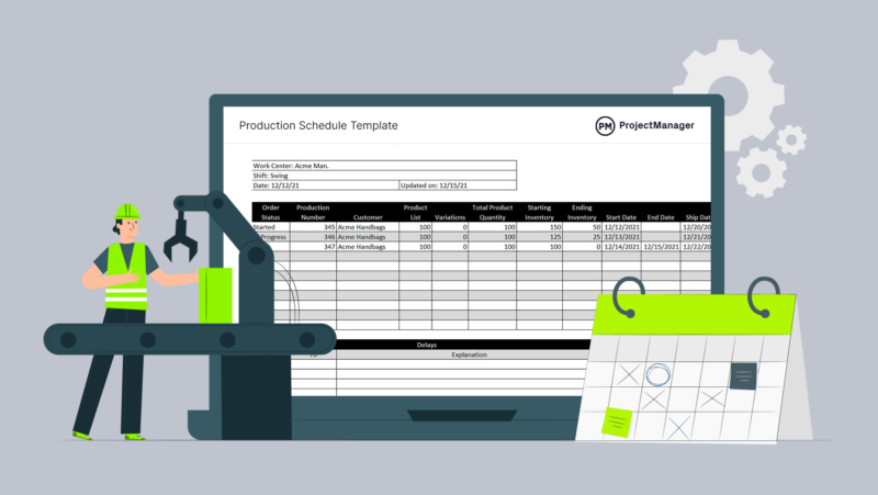 Production Schedule Template for Excel (Free Download)