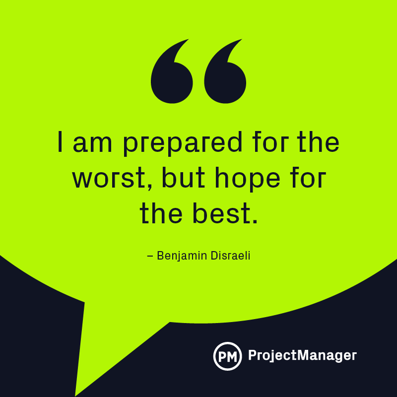 Benjamin Disraeli planning quote