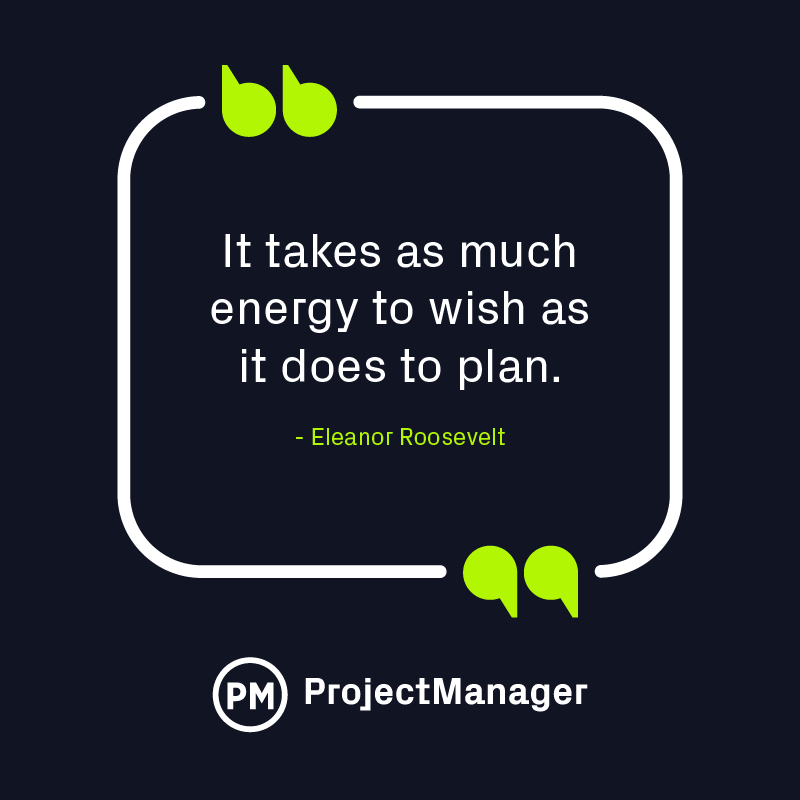 Eleanor Roosevelt planning quote