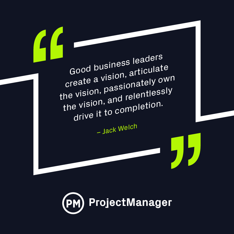 Jack Welch project management quote