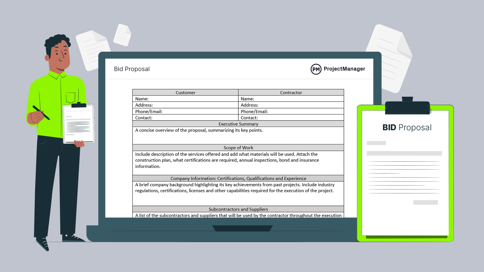 Bid proposal template