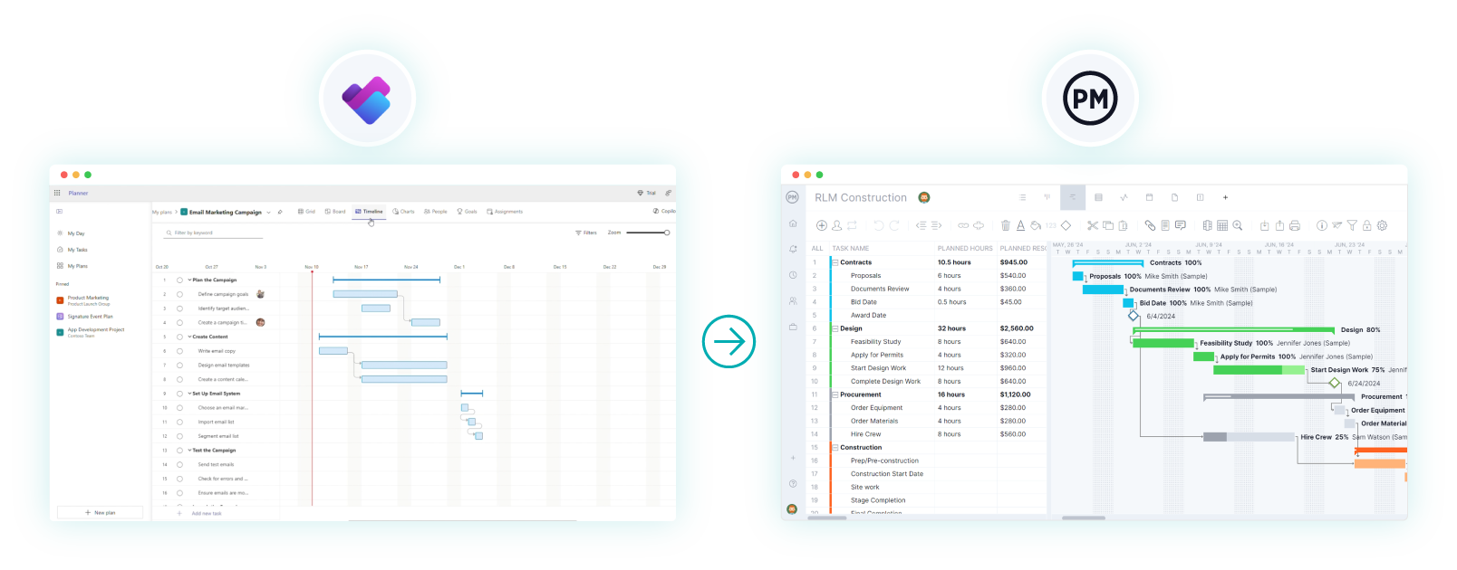 Microsoft Planner import into ProjectManager