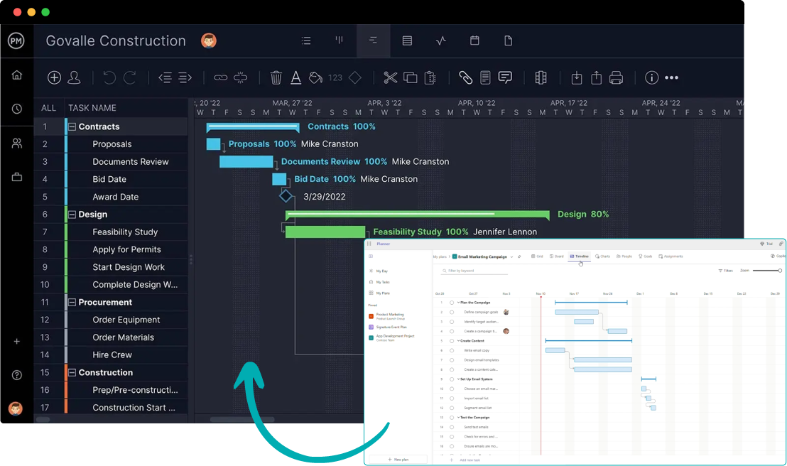 Import/export MPP files image